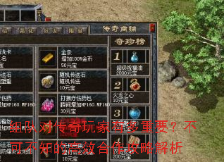 组队对传奇玩家有多重要?不可不知的高效合作攻略解析 组队对传奇玩家有多重要?不可不知的高效合作攻略解析