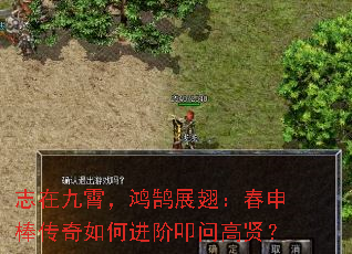 志在九霄,鸿鹄展翅:春申棒传奇如何进阶叩问高贤? 志在九霄,鸿鹄展翅:春申棒传奇如何进阶叩问高贤?