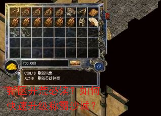 新区开荒必读?如何快速升级称霸沙城? 新区开荒必读?如何快速升级称霸沙城?