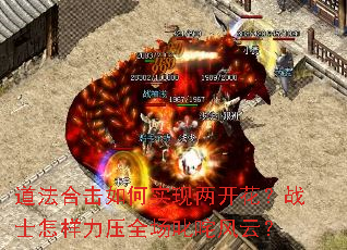 道法合击如何实现两开花?战士怎样力压全场叱咤风云? 道法合击如何实现两开花?战士怎样力压全场叱咤风云?