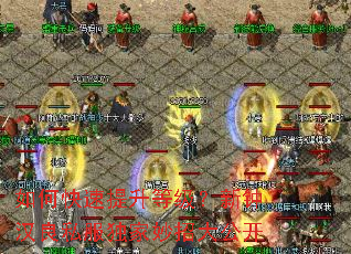 如何快速提升等级?新钟汉良私服独家妙招大公开 如何快速提升等级?新钟汉良私服独家妙招大公开
