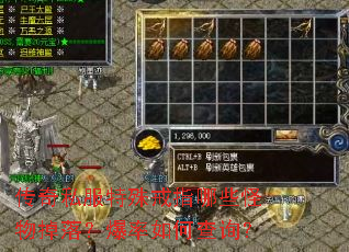 传奇私服特殊戒指哪些怪物掉落?爆率如何查询? 传奇私服特殊戒指哪些怪物掉落?爆率如何查询?