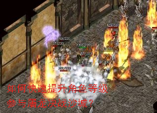如何快速提升角色等级参与屠龙决战沙城? 如何快速提升角色等级参与屠龙决战沙城?