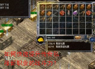 如何快速提升传奇私服新职业的战斗力? 如何快速提升传奇私服新职业的战斗力?