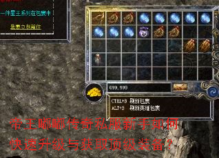 帝王嘟嘟传奇私服新手如何快速升级与获取顶级装备? 帝王嘟嘟传奇私服新手如何快速升级与获取顶级装备?