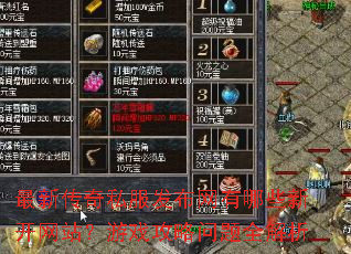 最新传奇私服发布网有哪些新开网站?游戏攻略问题全解析 最新传奇私服发布网有哪些新开网站?游戏攻略问题全解析