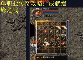 单职业传奇攻略：成就巅峰之战