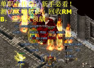 单职业传奇：新手必看！测试区刷极品，回收RMB，正式区领龋