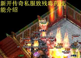 新开传奇私服致残毒药技能介绍