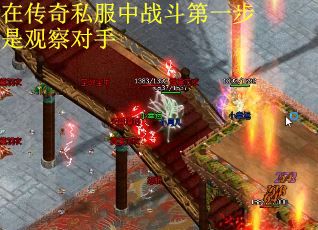 在传奇私服中战斗第一步是观察对手