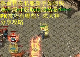热血传奇私服新手如何快速升级并获取顶级装备？PK技巧有哪些？求大神分享攻略