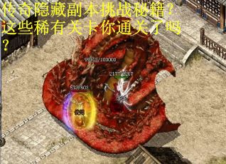 传奇隐藏副本挑战秘籍？这些稀有关卡你通关了吗？